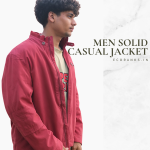 Men Solid Casual Jacket