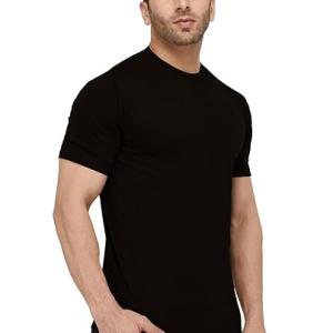 Solid Men's Round Neck Cotton Blend Half Sleeve Regular Fit T-Shirts